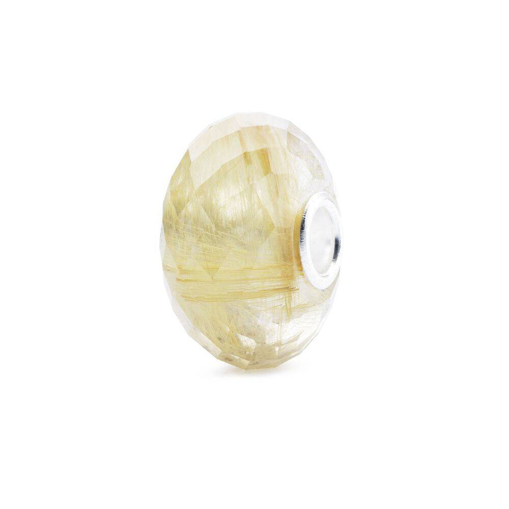 Beads Trollbeads TSTBE-30004  “Quarzo Rutilato” in pietra preziosa