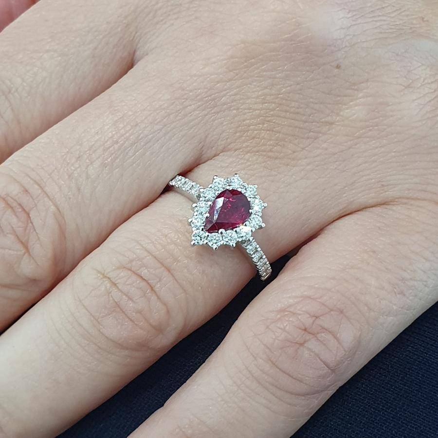 Anello Donna GIORGIO VISCONTI in oro, rubino e diamanti - AB16941R