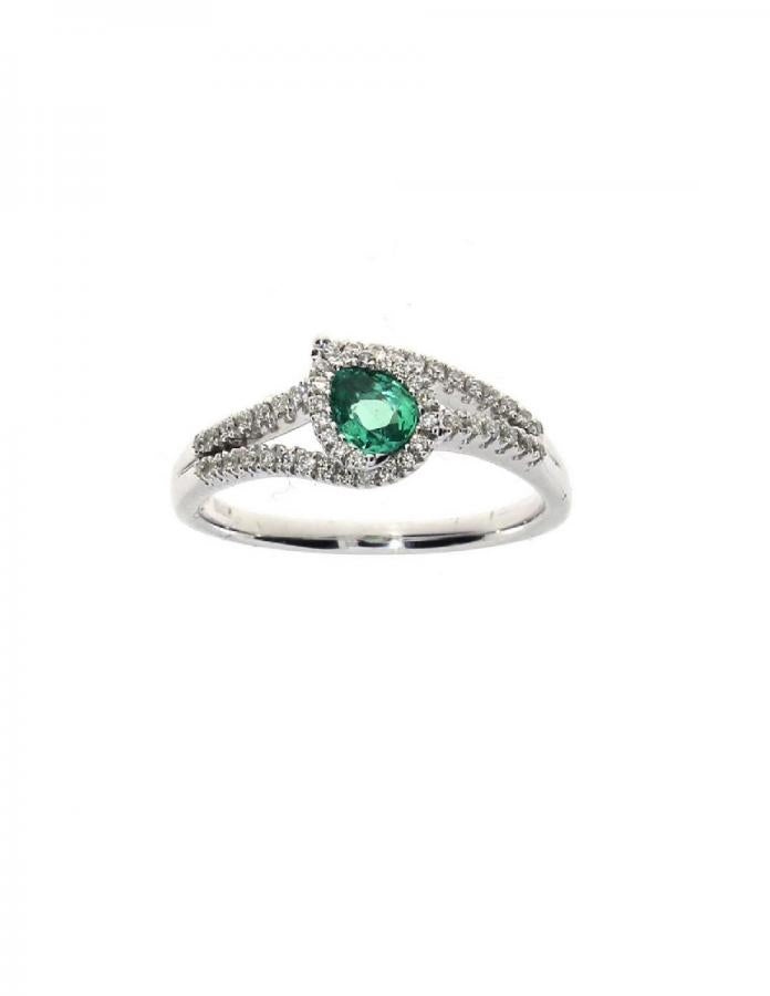 Anello Donna DAMIANI in oro smeraldo e diamanti collezione Special Classic  -  20075396