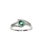 Anello Donna DAMIANI in oro smeraldo e diamanti collezione Special Classic  -  20075396