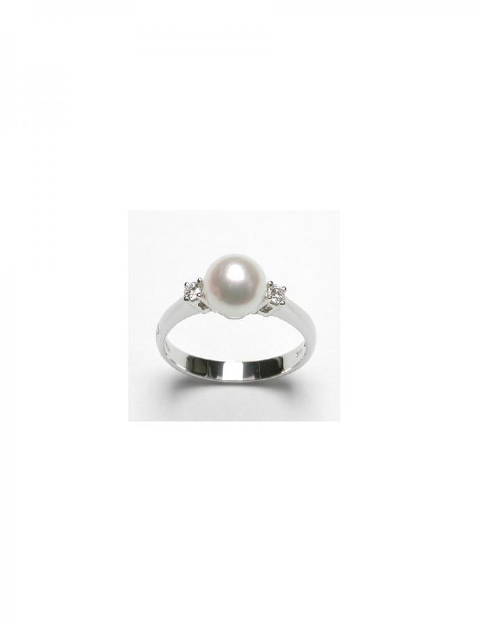 Anello Donna DAMIANI in oro, perla Akoya e diamanti collezione Le Perle  -  20061331