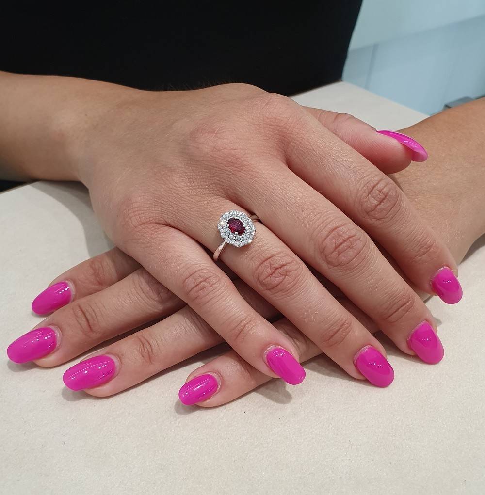 Anello Donna GIORGIO VISCONTI in oro, rubino e diamanti  -  AB16586BR - immagine 3