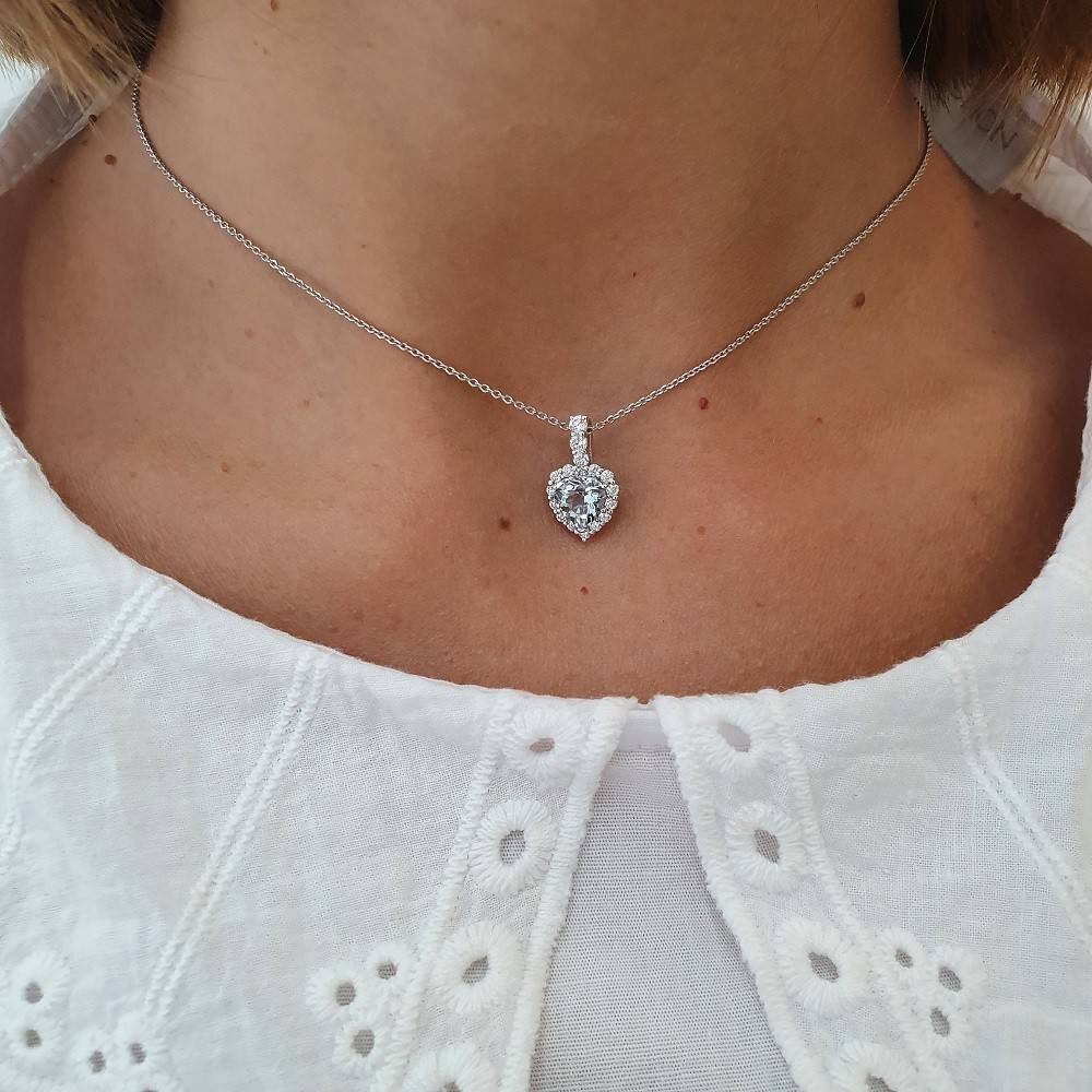 Collana Donna GIORGIO VISCONTI in oro, acquamarina e diamanti  -  GB39521BA - immagine 2