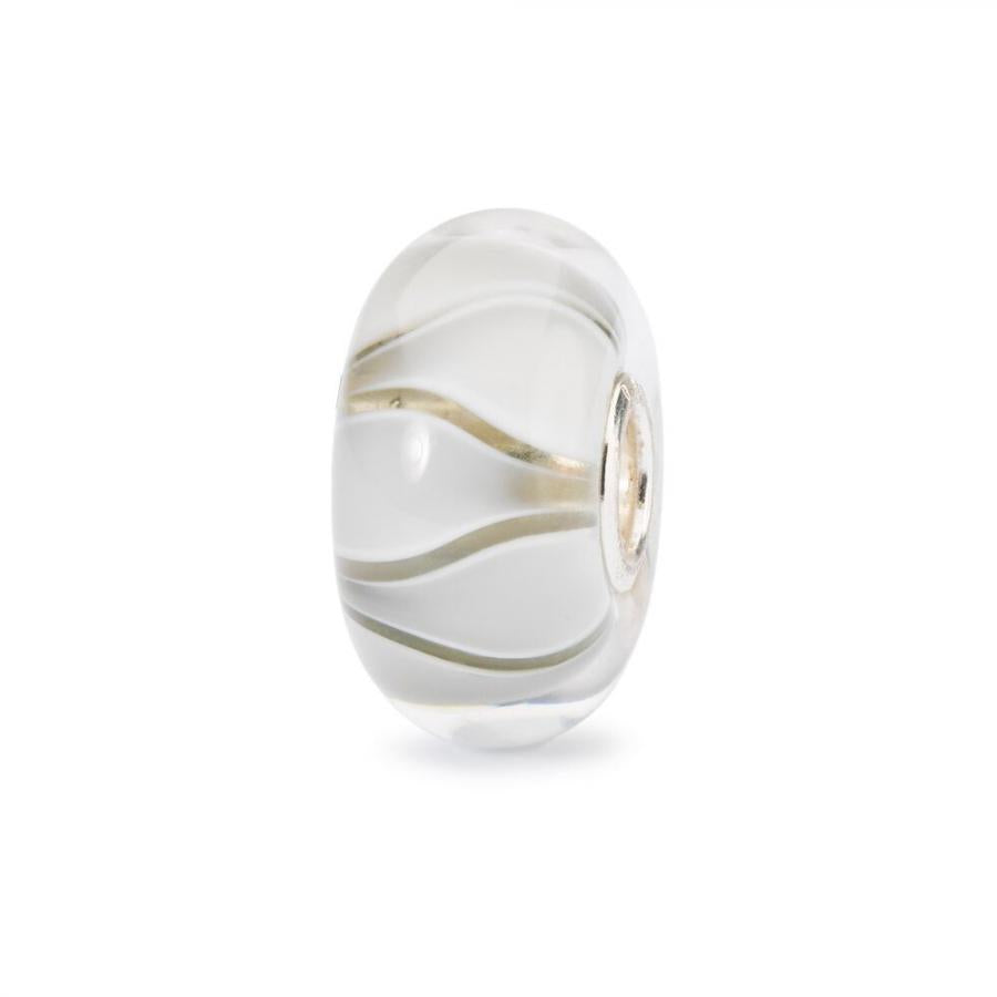 Beads Trollbeads TGLBE-10440  “Tulipani Bianchi”  in vetro