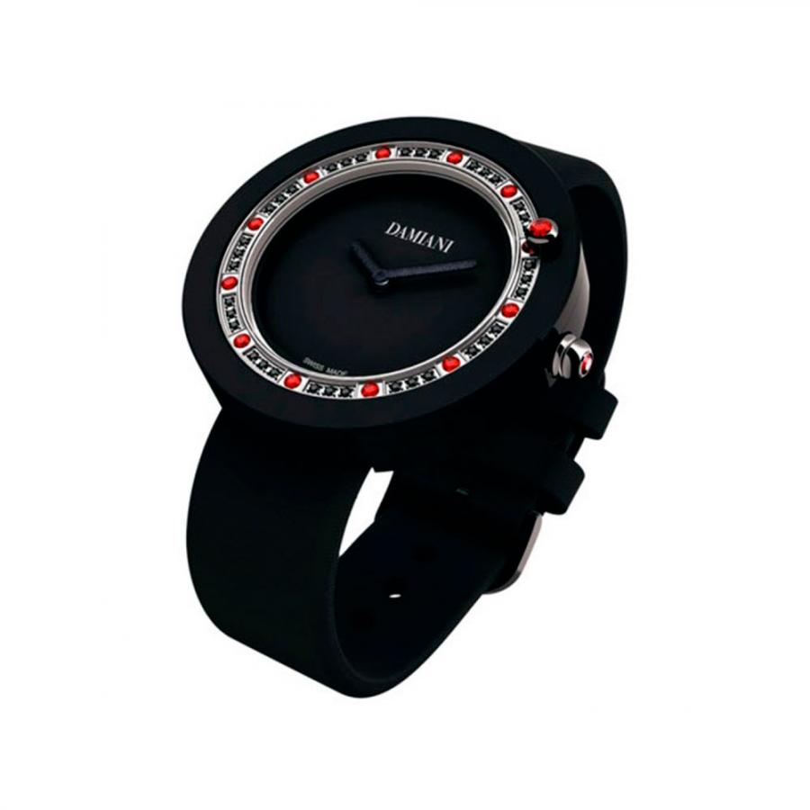 Orologio Donna DAMIANI in ceramica nera, diamanti e rubini collezione Belle Epoque  -  30014566