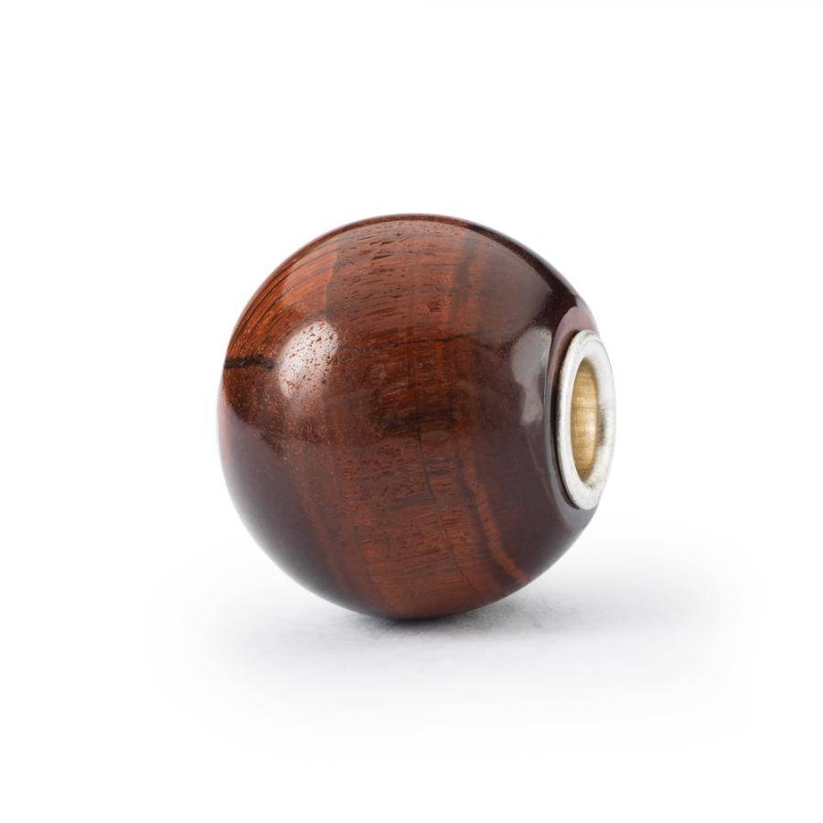 Beads Trollbeads TSTBE-10018   “Occhio di Tigre Rosso Rotondo Grande”  in pietra preziosa