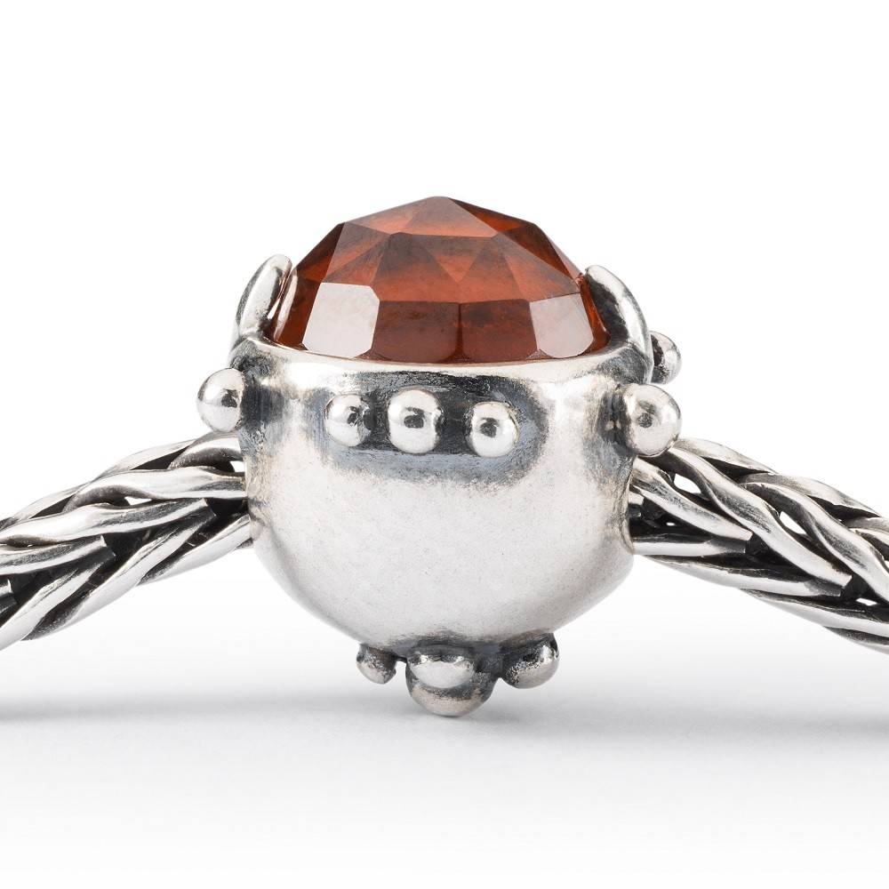 Beads Trollbeads TAGBE-00292   “Dono dell'Amicizia”  in argento 925 e pietra preziosa