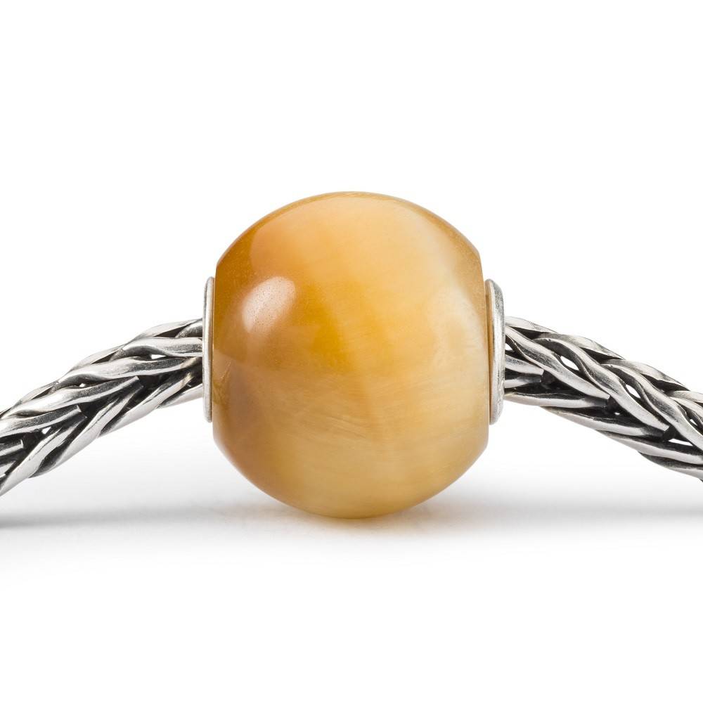 Beads TROLLBEADS   -   Onice di Gatto Rotondo Grande   -   in Pietra Preziosa   -   TSTBE-10020