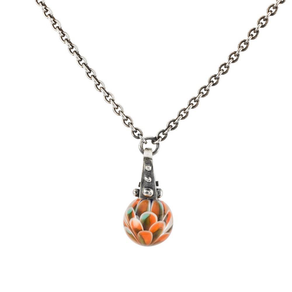 Pendente Trollbeads TAGPE-00084   Foglie D'Autunno in argento 925 e vetro