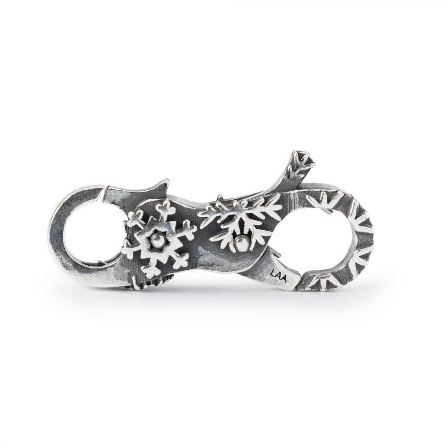 Chiusura TROLLBEADS   “Fiocchi di Neve” in argento 925  -  TAGLO-00110