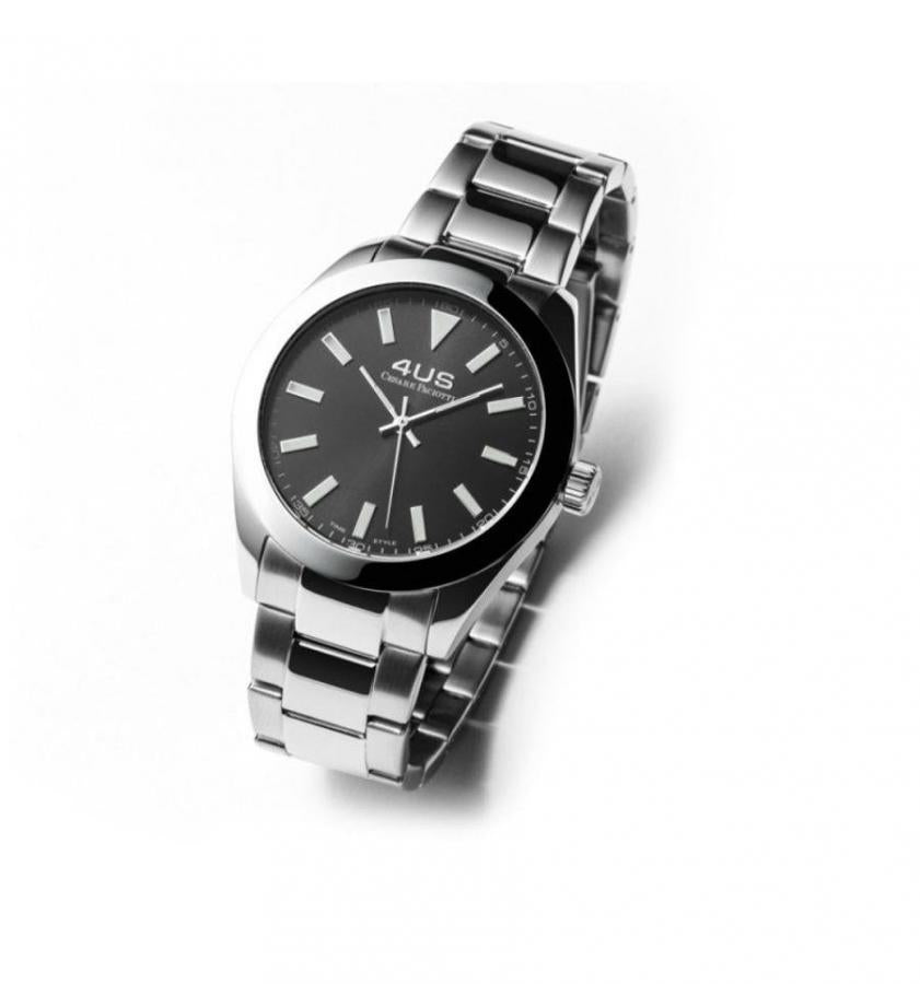 Orologio Unisex 4US CESARE PACIOTTI  Smooth Steel Black  -  T4LS197