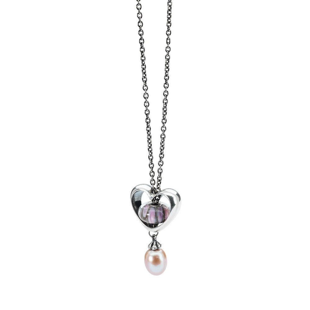 Collana TROLLBEADS   “Perla Rosa” in Argento 925‰ Lunghezza 90 cm  -  TAGFA-00052