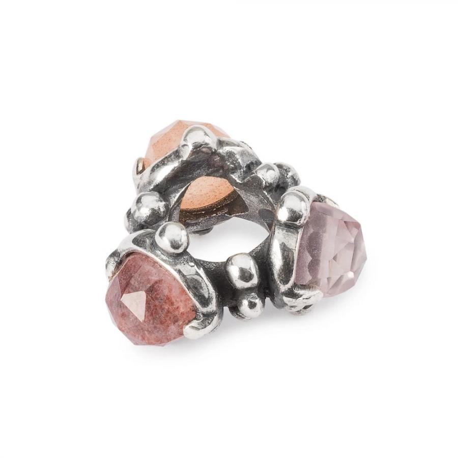 Beads TROLLBEADS Trinità del Cuore in Argento 925 e Pietre Preziose - TAGBE-00298