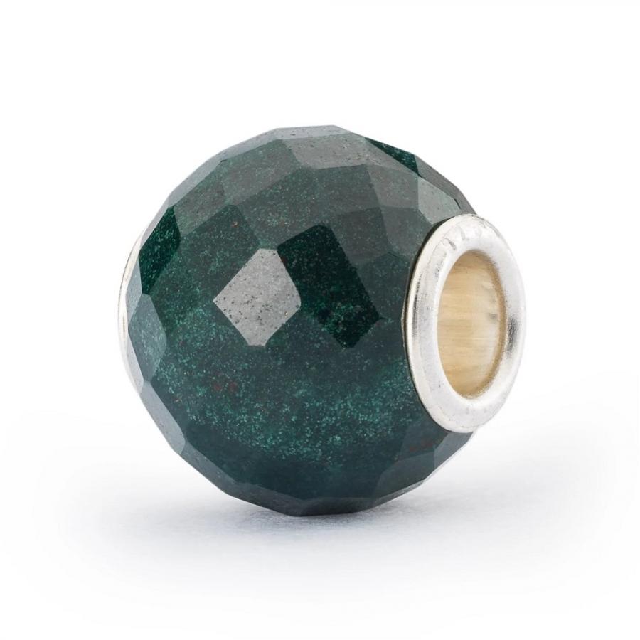 Beads TROLLBEADS Calcedonio Verde Rotondo Sfaccettato in Pietra Preziosa - TSTBE-00034