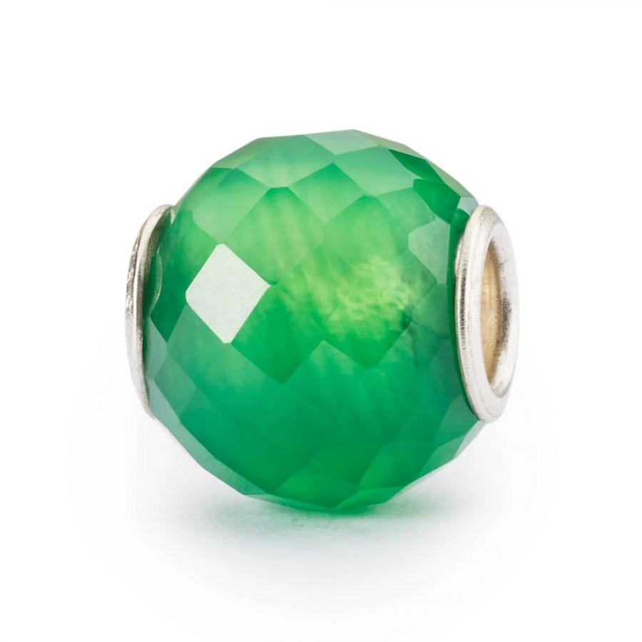 Beads TROLLBEADS   -   Onice Verde Rotondo Sfaccettato   -   in pietra preziosa   -   TSTBE-00036