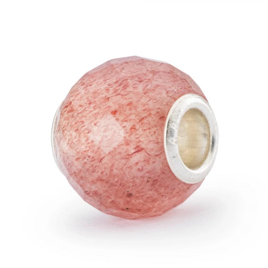 Beads TROLLBEADS Quarzo Fragola Rotondo Sfaccettato in Pietra Preziosa - TSTBE-00033