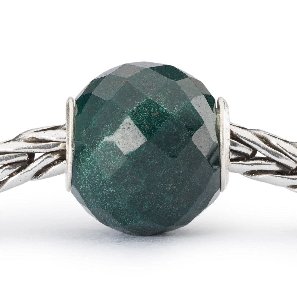 Beads TROLLBEADS Calcedonio Verde Rotondo Sfaccettato in Pietra Preziosa - TSTBE-00034