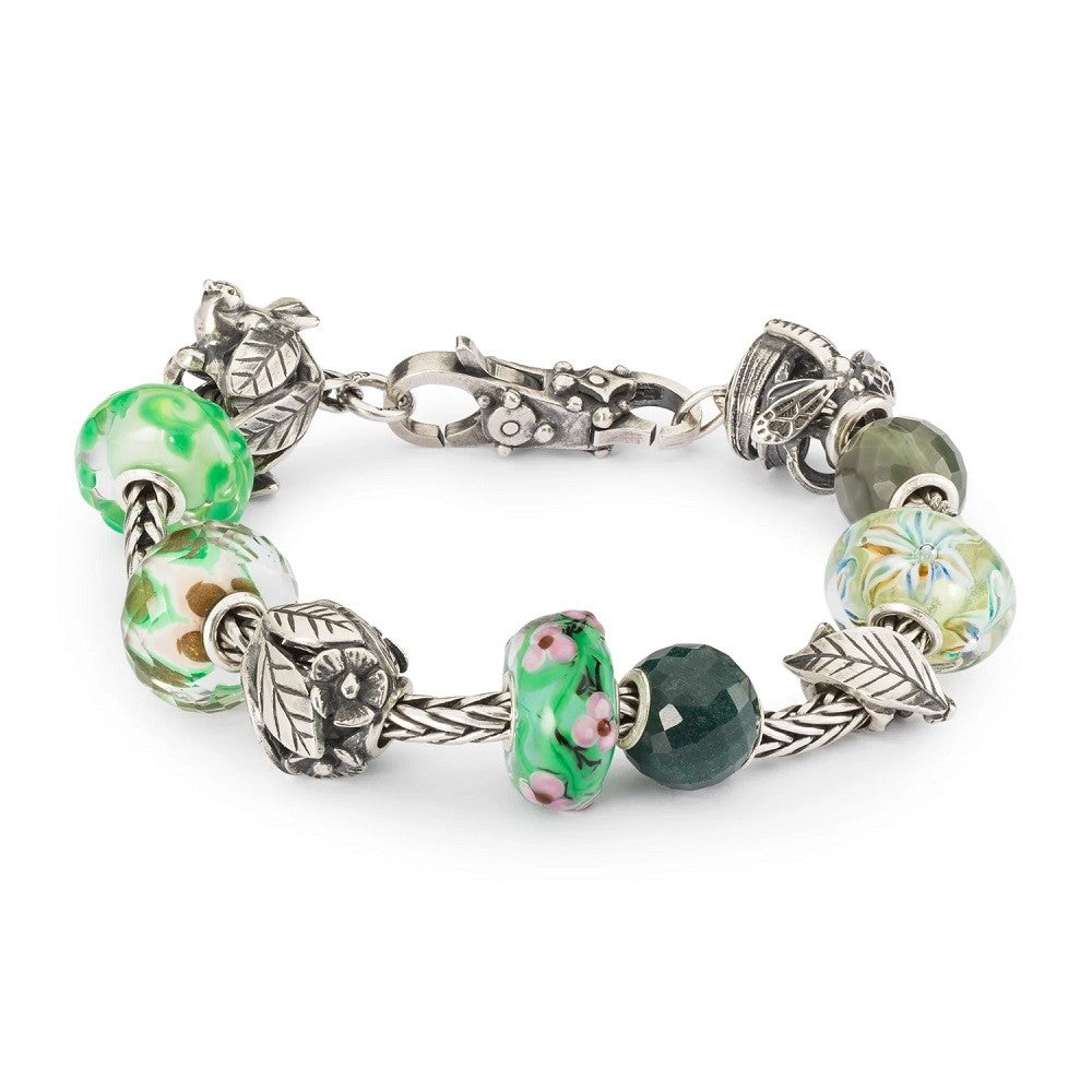 Beads TROLLBEADS Calcedonio Verde Rotondo Sfaccettato in Pietra Preziosa - TSTBE-00034 - immagine 3