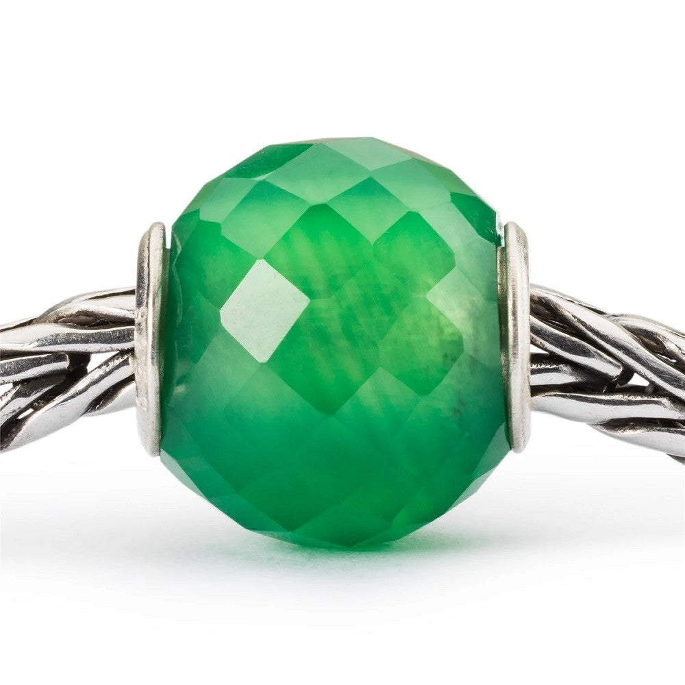 Beads TROLLBEADS   -   Onice Verde Rotondo Sfaccettato   -   in pietra preziosa   -   TSTBE-00036
