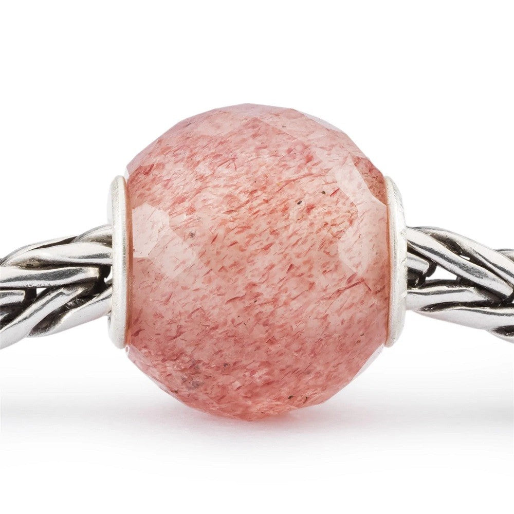 Beads TROLLBEADS Quarzo Fragola Rotondo Sfaccettato in Pietra Preziosa - TSTBE-00033