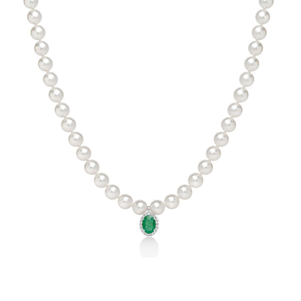 Collana Donna MILUNA Perle 750 e Gemme Preziose - PCL6078