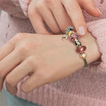 Beads TROLLBEADS Sentiero Di Fiori in Vetro di Murano e Argento 925 - TGLBE-20408 Limited Edition - immagine 2