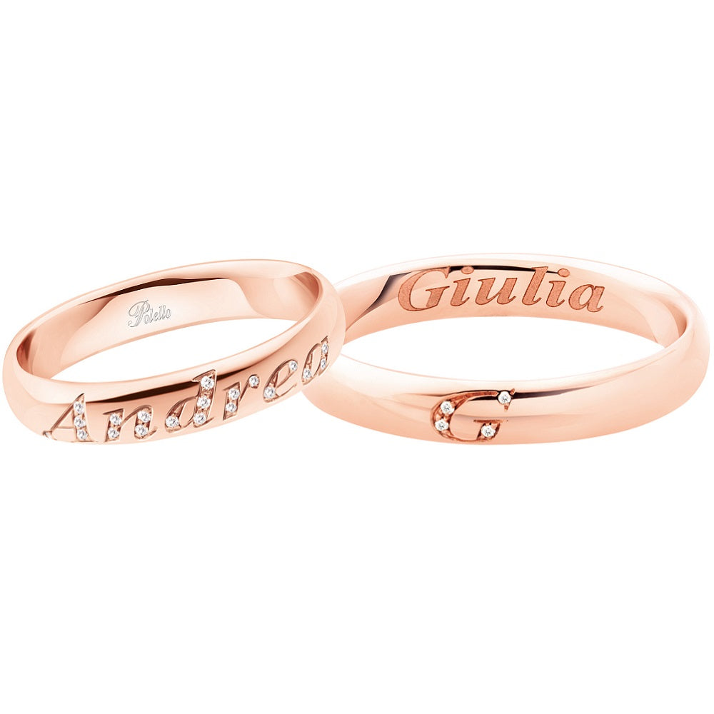 Coppia Fedi POLELLO Lettere D’Amore - 3111DR-3111UR