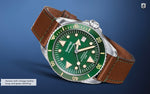 Orologio Uomo EBERHARD Scafograf 300 MCMLIX - Quadrante Verde - 41034.09/VS CP/BROWN - immagine 2