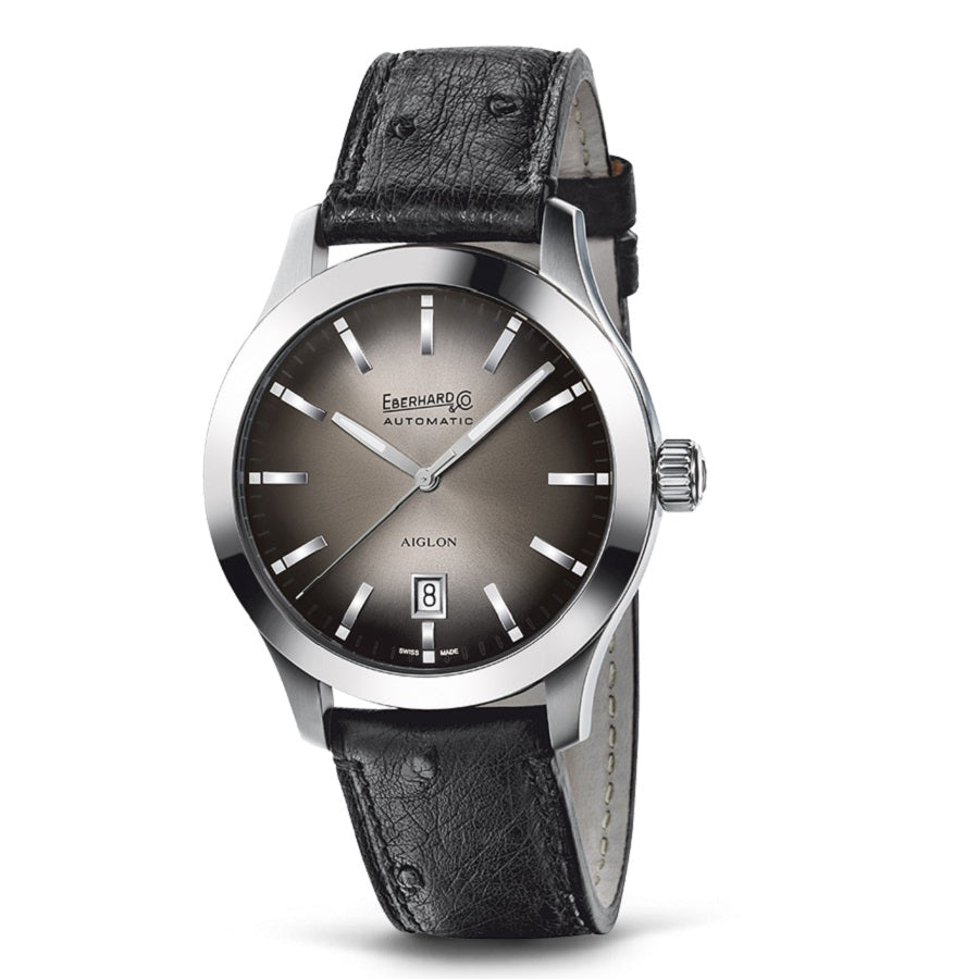 Orologio Uomo EBERHARD Aiglon Grande Taille - Quadrante Grigio Dégradé - 41030.12 SE CP/BLACK