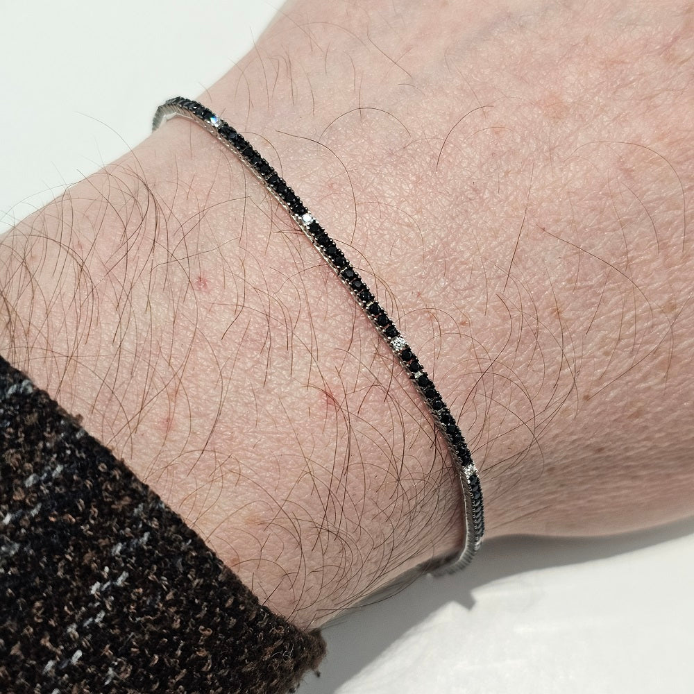 Bracciale Tennis Uomo in ORO 750 (18KT) - 1381.BR35860:90M16