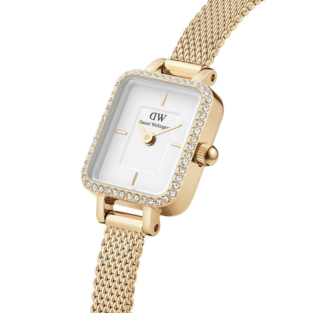 Orologio Donna DANIEL WELLINGTON Quadro Mini Lumine Bezel Gold - DW00100730 - immagine 3