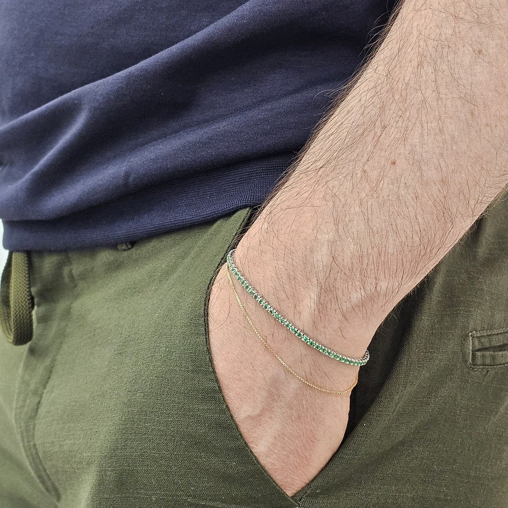 Bracciale Tennis Uomo CRIERI Icon - BTEICK190EE1180 - immagine 3