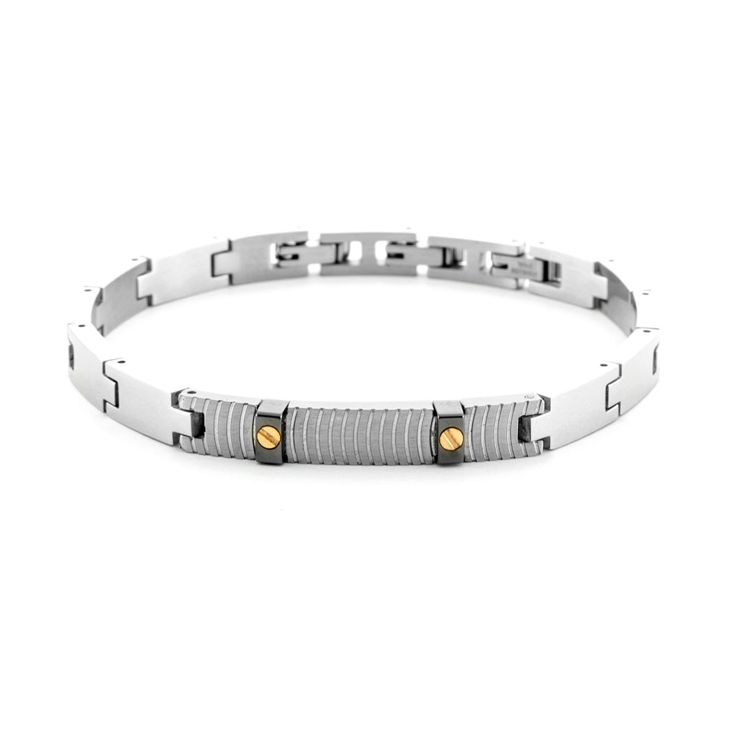 Bracciale Uomo 4US CESARE PACIOTTI Steel & Gold - 4UBR6951