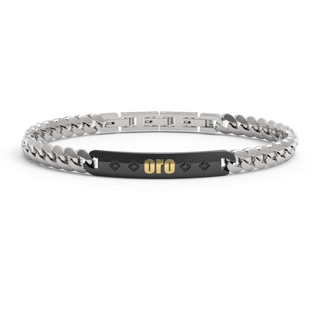 Bracciale Uomo 4US CESARE PACIOTTI Steel & Gold - 4UBR7656