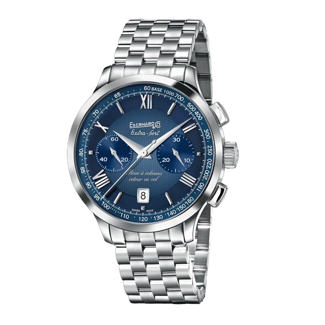 Orologio Uomo EBERHARD Extra-Fort Roue à Colonnes Retour en Vol - 31957.03 CA99/BLU
