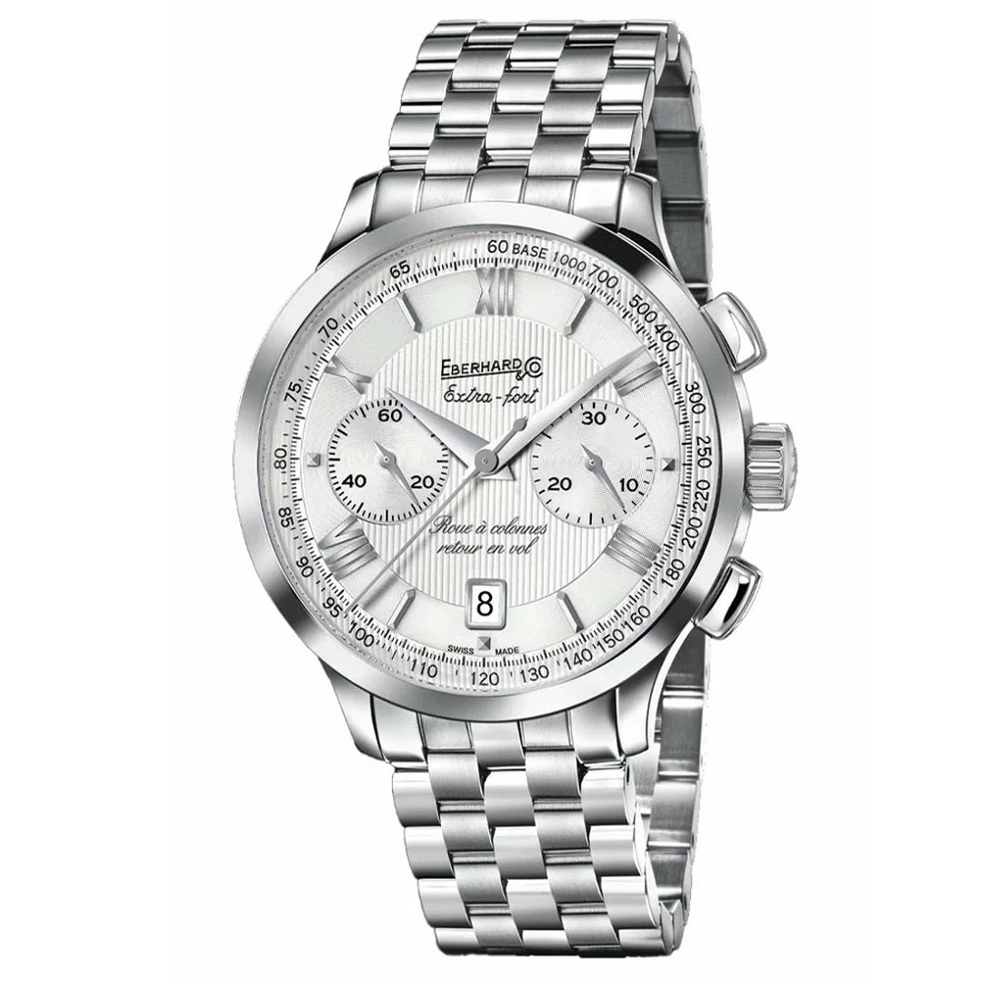 Orologio Uomo EBERHARD Extra-Fort Roue à Colonnes Retour en Vol - 31957.01 CA99/SILVER