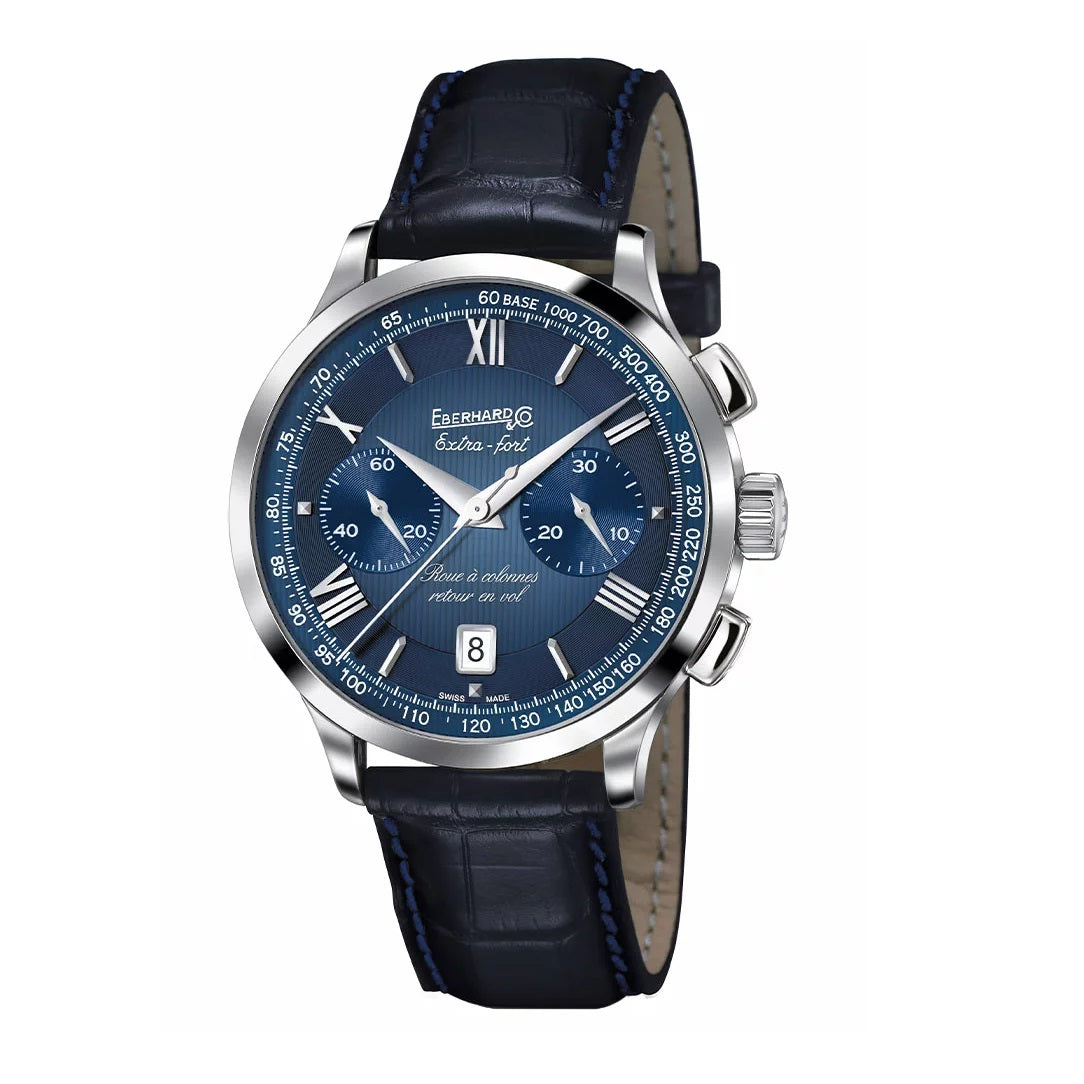 Orologio Uomo EBERHARD Extra-Fort Roue à Colonnes Retour en Vol - 31957.03 CP/BLU
