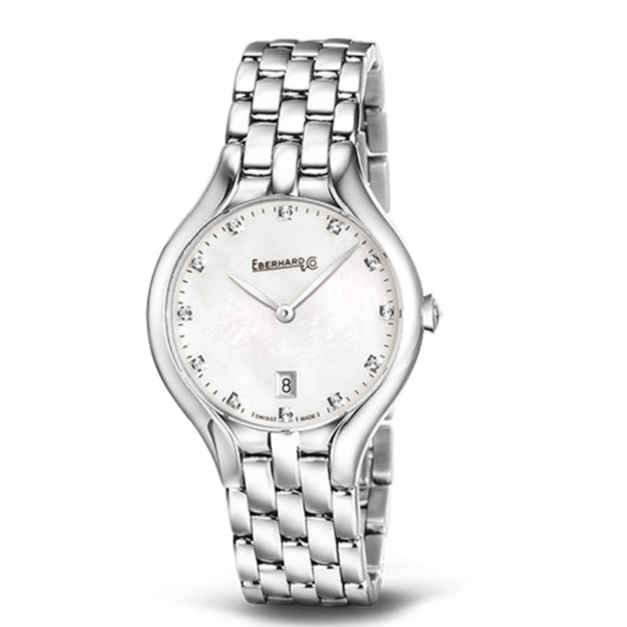 Orologio Donna EBERHARD Rêve - Quadrante In Madreperla Rosa e Diamanti - 61009.02 CA-QB/MOP BIANCA - immagine 2