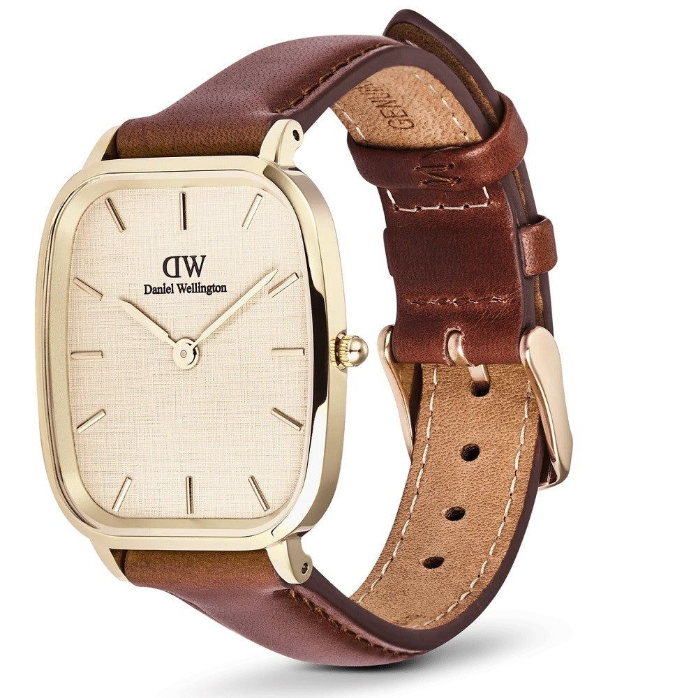 Orologio Uomo DANIEL WELLINGTON Marlon St Mawes Linen Gold - DW00100839 - immagine 3