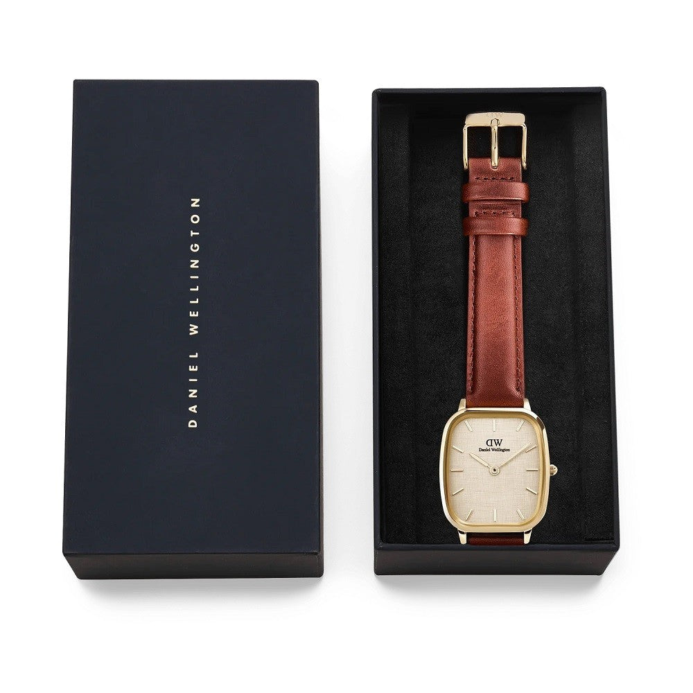 Orologio Uomo DANIEL WELLINGTON Marlon St Mawes Linen Gold - DW00100839 - immagine 5