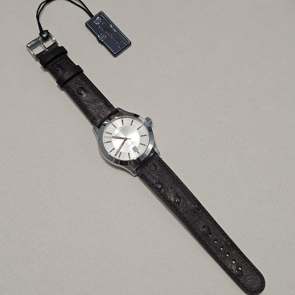 Orologio Uomo EBERHARD Aiglon Grande Taille - Quadrante Silver - 41030.20 SE CP/BROWN - immagine 3