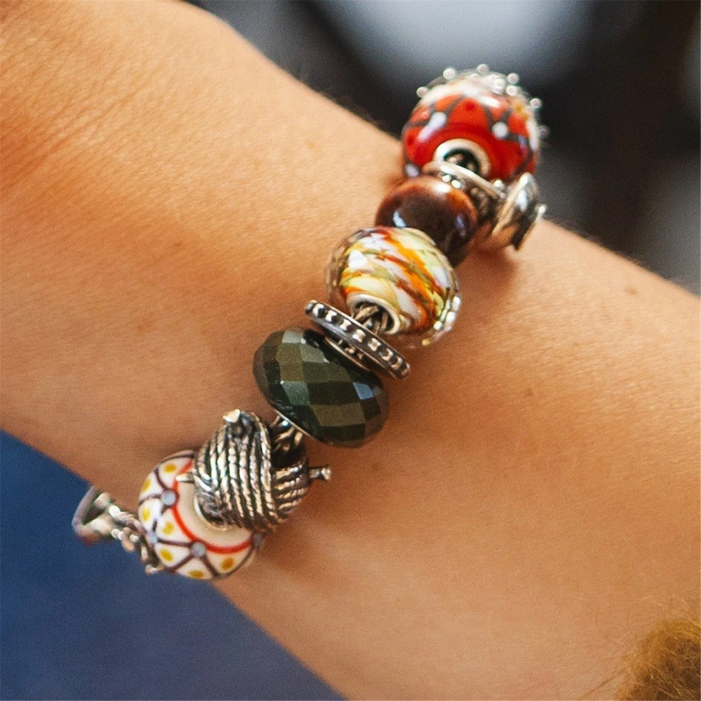 Beads TROLLBEADS Occhio di Tigre Rosso Rotondo - TSTBE-00044 - immagine 4