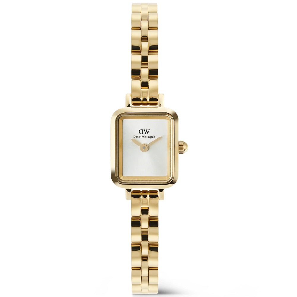 Orologio Donna DANIEL WELLINGTON Quadro Mini White Sunray Gold - DW00100850