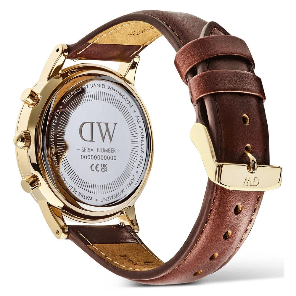 Orologio Uomo DANIEL WELLINGTON Iconic Chronograph St Mawes Arctic Panda Gold - DW00100875 - immagine 4