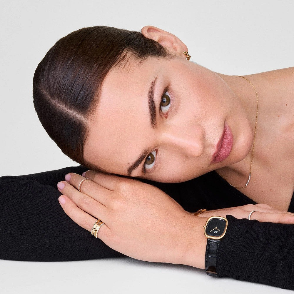Orologio Donna DANIEL WELLINGTON Margot Reading Onyx Ceramic Gold - DW00100880