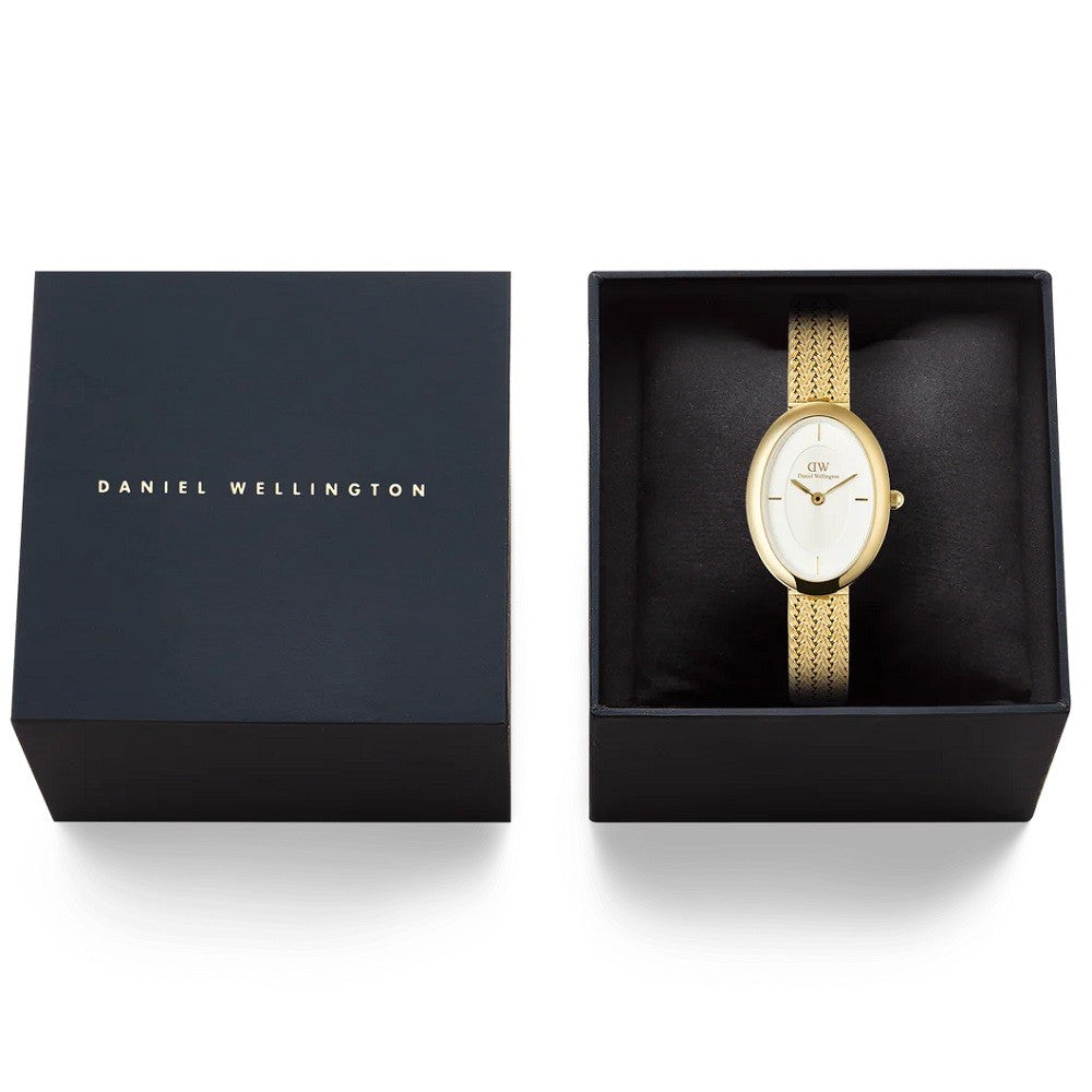Orologio Donna DANIEL WELLINGTON Juliette Braided Mesh White Sunray Gold - DW00100882 - immagine 6