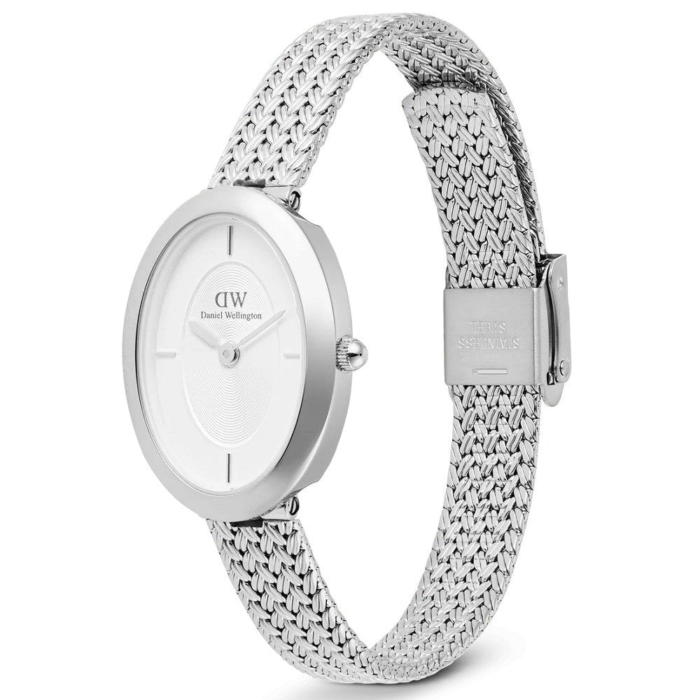 Orologio Donna DANIEL WELLINGTON Juliette Braided Mesh White Sunray Silver - DW00100884 - immagine 3