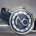 Orologio Uomo EBERHARD 8 Jours Grande Taille - Quadrante Blu - 21027.7 CP/BLU - immagine 4