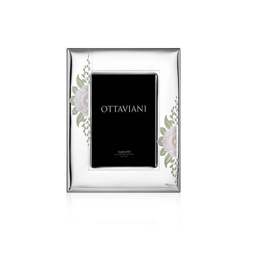 Portafoto Miro Silver OTTAVIANI Fiori Pesca - 4014AW