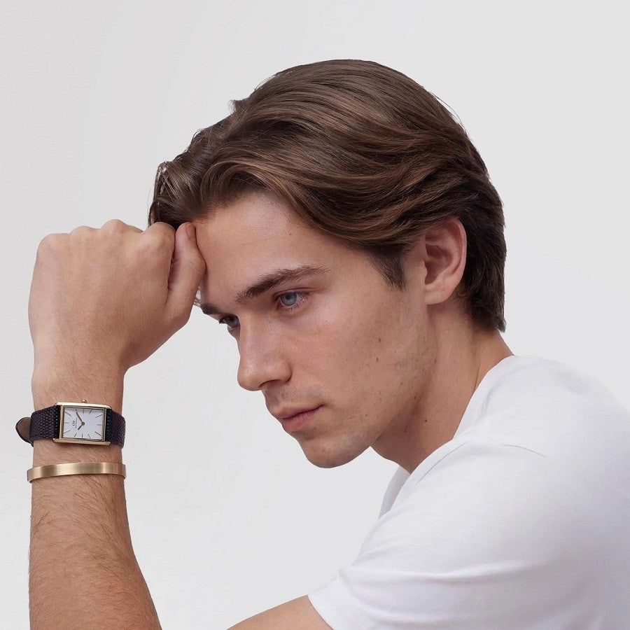 Orologio Uomo DANIEL WELLINGTON Bound Black Lizard Guilloché Gold - DW00100899 - immagine 3